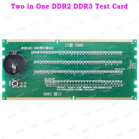 Two in One Desktop PC Motherboard Test Card DDR2 DDR3 / DDR4 RAM Memory Slot /LED Diagnostic Analyzer Tester Desktop Board ► Photo 1/6