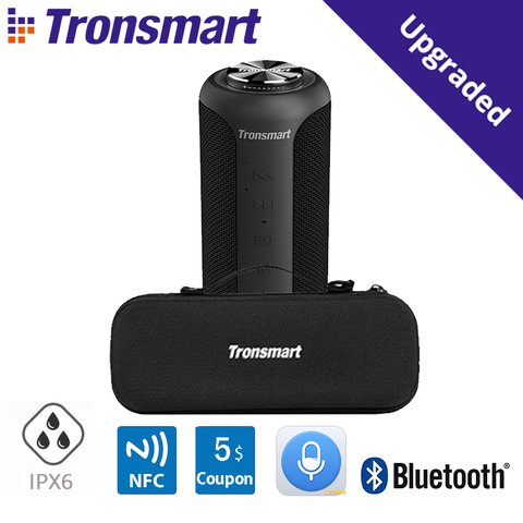Tronsmart T6 Plus Upgraded Edition Bluetooth 5.0 Speaker 360° Surround Sound NFC Connection IPX6 Waterproof Portable Soundbar ► Photo 1/6