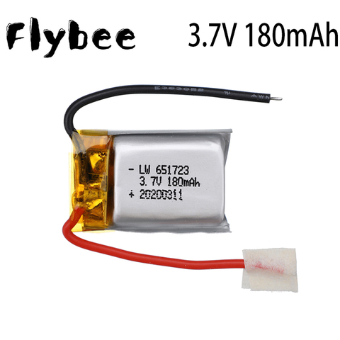 3.7V 180mAh Lipo battery For Syma S109G S111G MJXRC X900 X901 Remote Control Helicopter 3.7 V 180 mAH 651730 2PCS ► Photo 1/6