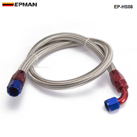 1.6Meter A10-0A AN10-90A Stainless Steel Braided Line & Fitting Hose End Adapter Kit NEW EP-HS08 ► Photo 1/4