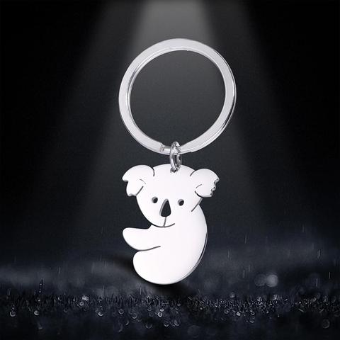 Skyrim Koala Protect Keychain Key Ring Holder Women Men Lovely Stainless Steel Car Keychains Memorial Gift Pendant For To Bag ► Photo 1/6