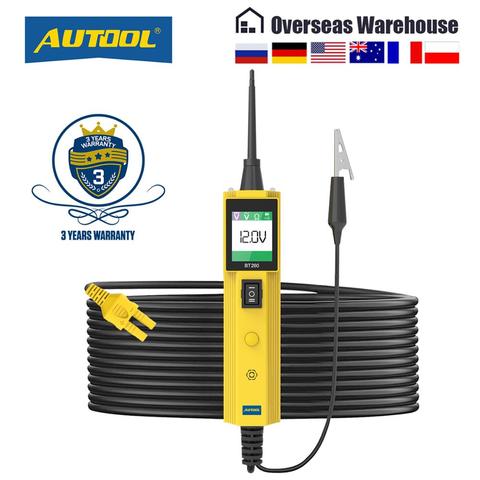 AUTOOL BT260 Car Electrical Circuit Tester Power Probe Automotive Scanner Auto LED Display Voltage Digital Diagnostic Tool pb100 ► Photo 1/6