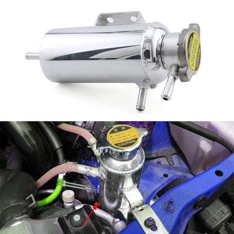 350ml Aluminum Car Overflow Catch Tank Cooler Coolant Reservoir Kit Universal Expansion Tank Silver Auto Accesories ► Photo 1/6