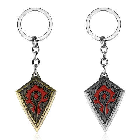 Game World Of Warcraft Keychain Engraved WOW Logo Metal Keyring for Man ► Photo 1/5