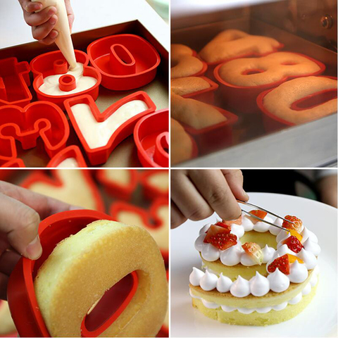 Large Size Silicone Digital 0-9 Cake Mold Cake Numbers Shape Cake Mould Decoration Tool for Wedding Birthday Anniversary ► Photo 1/6