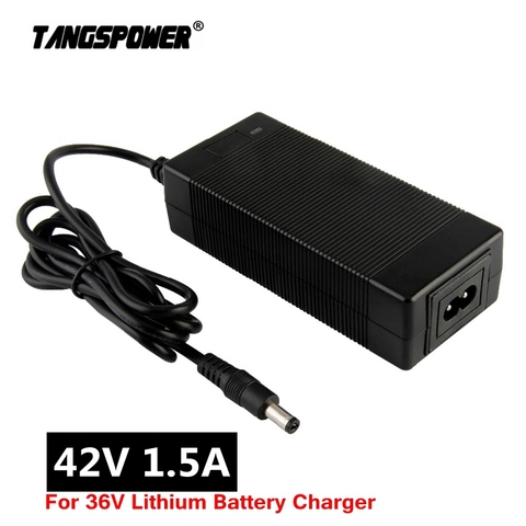 Output 42V 1.5A Lithium Battery Charger Input 100-240V For 10Series 36V Electric scooter e-Bike Charger DC 5.5*2.1 Connector ► Photo 1/6