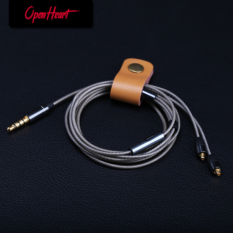 OPENHEART Original MMCX Cable for Earphones Upgrade Replacement Cables with Remote Mic Play pause Control Silver-plated Copper ► Photo 1/6