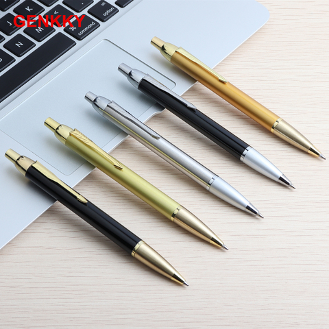 1/15/PCS Ball Pen Press Style Commercial Metal Ballpoint Pens For School Office Core Automatic Ballpoint Pen Ink Black Blue ► Photo 1/6