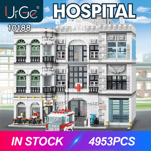 New Modular Building 10188 Hospital 4953pcs Compatible Modular City Blocks Bricks Educational Toy Christmas Gifts ► Photo 1/6