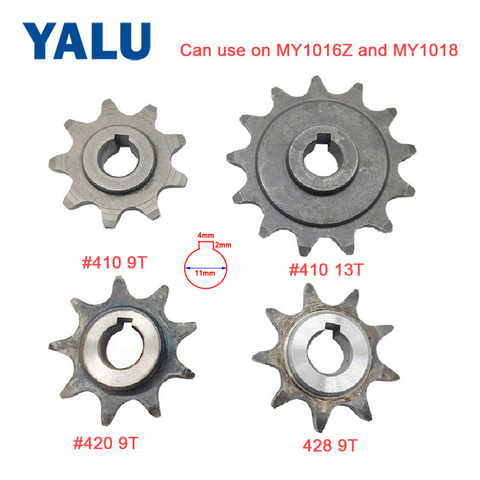#410 9 13 Tooth Sprocket #420 428 9 Tooth Sprocket For Electric Bike Motor MY1016Z motor MY1018 ► Photo 1/6