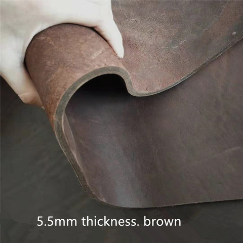 Thick cowhide leather cowhide leather brown plain weave 2 meters long dog rope super thick scabbard waist leather ► Photo 1/5