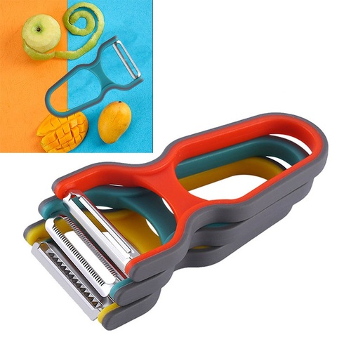 3 Pcs Vegetable Peeler Set Potato Slicer Cabbage Grater Fruit Peeler Fruit Carrot Cutter Home Kitchen Peeling Tool Random Color ► Photo 1/5