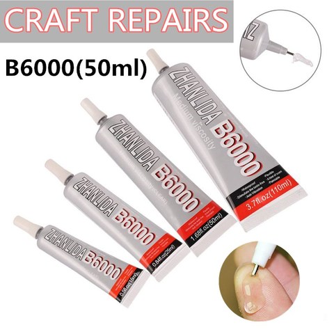 50ml B6000 glue Mobile phone touch screen Superglue b-6000 adhesive telephone glass glue repair point diamond jewelry DIY glue ► Photo 1/6