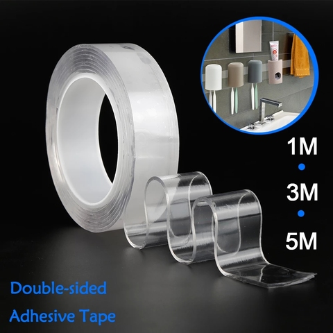 1M/3M/5M Transparent Double-Sided Adhesive Nano Strong sticky Tape  Removable Washable Nano Magic Tape two sided tape gekkotape - Price history  & Review, AliExpress Seller - JUFANG Store