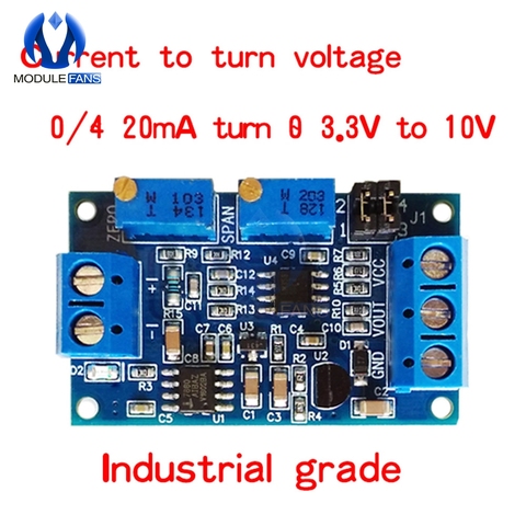 Current to Voltage Module 0/4-20mA to 0-3.3V 5V 10V Voltage Transmitter Converter Signal Conversion Module Board Diy Electronic ► Photo 1/6