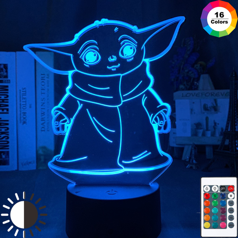 Baby Yoda Meme Figure Nightlight, The Yoda Table Lamp
