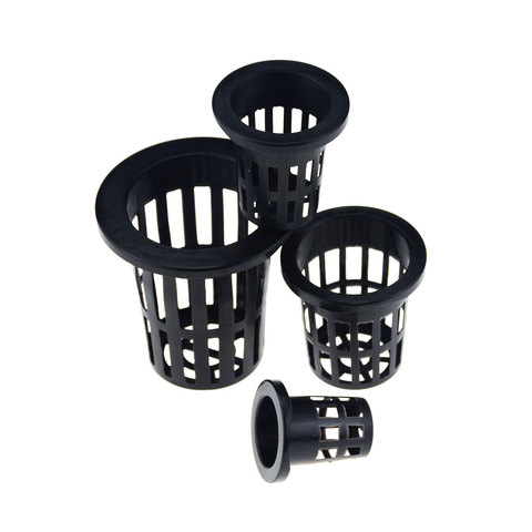 50Pcs Black Hydroponic colonization Mesh Pot Net Cup Basket Hydroponic Planting Grow Clone Nursery Plant Soilless ► Photo 1/6