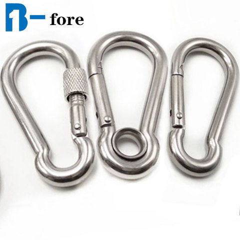 5pcs Stainless Steel 304 m4 Carabiner Carbine Snap Hook Key-Lock ► Photo 1/6