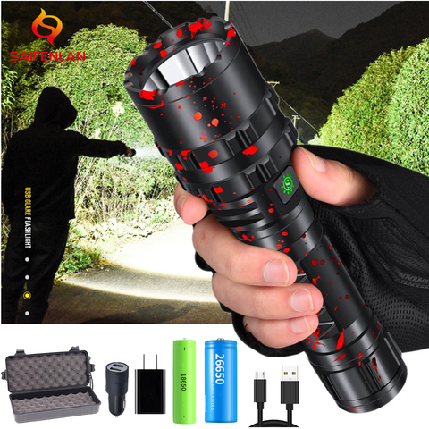 80000LM XHP50.2 LED Flashlight Xlamp Aluminum Hunting XHP50 Waterproof Torch Light Powerful Lanterna Use 18650 26650 Battery ► Photo 1/6