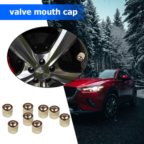 All Copper Metal Car Tire Valve Stem Air Caps Auto Wheel Tyre Valve Caps Dust Covers ► Photo 1/6