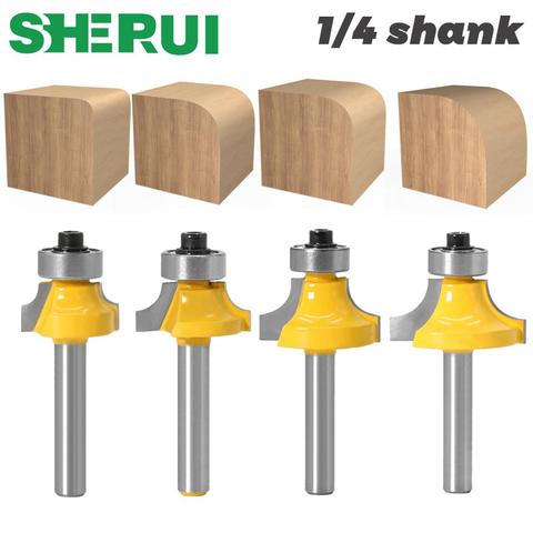 1pc 1/4 shank Corner Round Over Router Bit with Bearing for Wood Woodworking Tool Tungsten Carbide Milling Cutter ► Photo 1/6