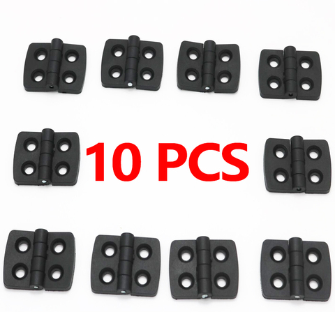10PCS 40*30mm Small Hinges Black Mini Plastic Door Bearing Butt Cabinet Drawer Jewellery Box ABS Hinge For Furniture Hardware ► Photo 1/6