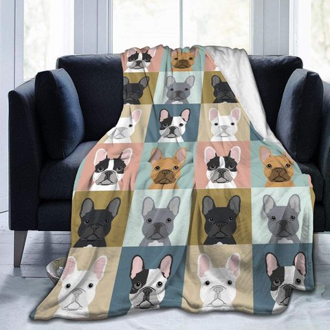 French Bulldog Dog Cute Ultra-Soft Fleece Blanket Flannel Velvet Plush Throw Blanket ► Photo 1/6