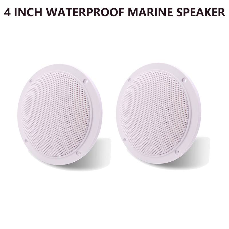 6 Inch Heavy Duty 2 Way Black 120W Pair Marine/Outdoor Speakers 
