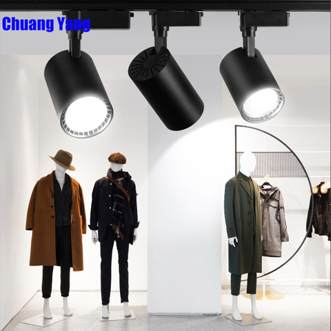 COB LED Track Light Lamps 12/20/30/40W Spot Light Ceiling Rail 1M 0.5M  Led spotlight Track Lighting System Led Shop Light Cloth ► Photo 1/6