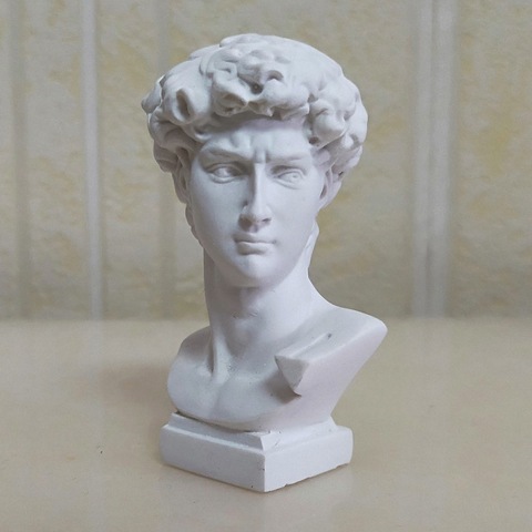 7cm Nordic Greek Mythology Figurine David Head Portraits Bust Mini Resin Gypsum Statue Drawing Practice Crafts Plaster Sculpture ► Photo 1/6