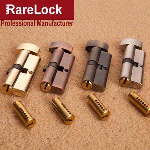 Door Lock Cylinder 4 Color for Bathroom Bedroom Office Hotel Building Hardware DIY Rarelock YP40 aa ► Photo 1/4
