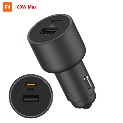 Original Xiaomi Car Charger Quick Charge USB-C 100W Max USB-A 18W For iPhone Samsung Huawei Xiaomi 10 Smartphone ► Photo 1/6