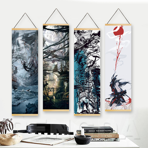 Hanging Painting Poster Nordic Home Decoration Japanese Movie Canvas Hipster Wall Art Printed Modern Classic Scroll Living Room ► Photo 1/5