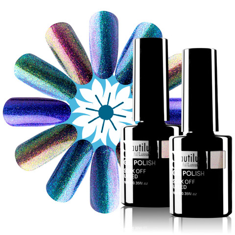 Beautilux Nail Gel Polish Aurora Opal Glitter Color Gel Nail Varnish Soak Off UV LED Nails Art Design Gel Nail Lacquer 10ml ► Photo 1/6