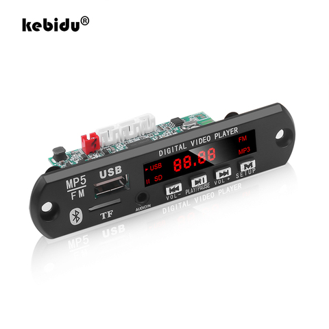 5V 12V MP5 Decoder Board MP3 Module WMA 1280x720 2-Channel Output Wireless Bluetooth5.0 Audio Module Support e-book USB TF Radio ► Photo 1/6