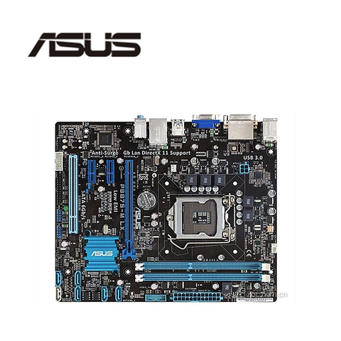 For ASUS P8B75-M LX Computer Motherboard LGA 1155 DDR3 For Intel B75 P8B75 Desktop Mainboard  SATA II PCI-E X16 Used ► Photo 1/1