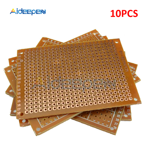 10PCS Universal PCB Board 50x70 mm 2.54mm Hole Pitch DIY Prototype Paper Printed Circuit Board Panel 5x7 cm Single Sided Board ► Photo 1/6