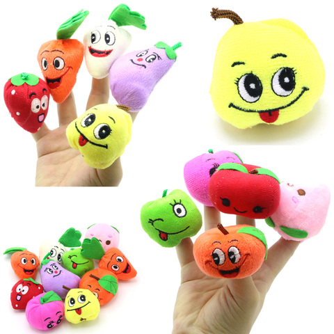 Cute Cartoon Finger Puppets Cloth Doll Baby Educational Hand Cartoon Animal / Fruit /Family Tell Story Props finger Toys Set ► Photo 1/6