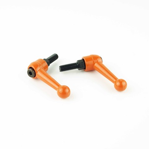 4pcs free shipment M6 Solid zinc alloy orange adjustable handle clamping lever arm tension levers knob ► Photo 1/6