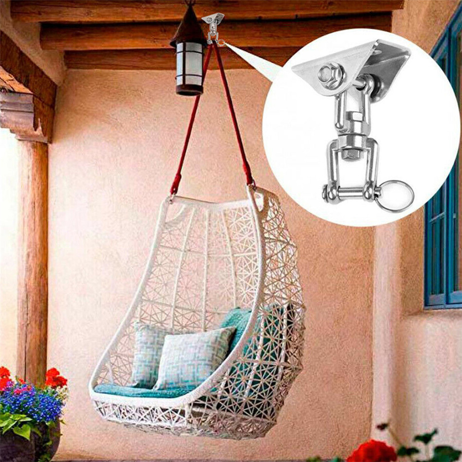 Hammock Hanging Hook Swing Chair Ceiling Mount Kit Stainless Steel Swivel Mount 