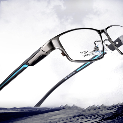 Vazrobe brand eyeglasses frames men titanium glasses male full rim spectacles for prescription ultralight myopia eyewear ► Photo 1/6