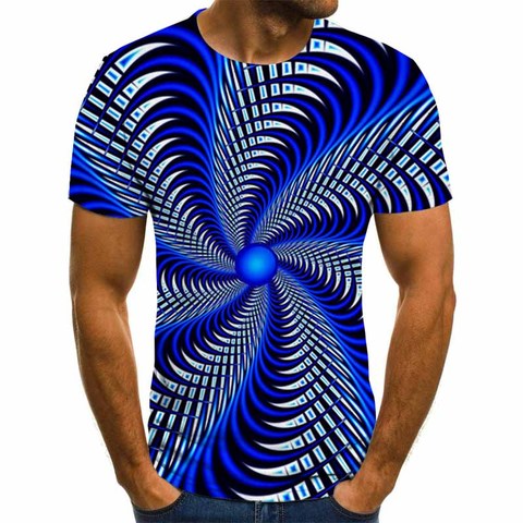 2022 new three-dimensional graphic T-shirt men's casual tops fun 3D men's T-shirt summer O-neck shirt plus size streetwear ► Photo 1/6