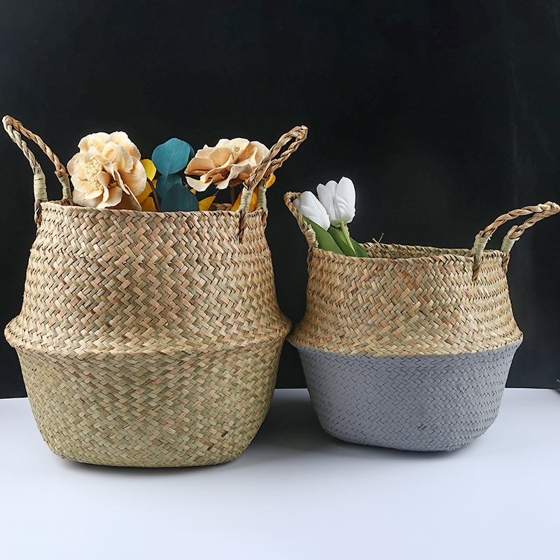 Storage Baskets laundry Seagrass Baskets Wicker Hanging Flower Pot Baskets Stora