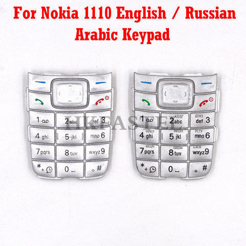 For Nokia 1110 New  Mobile Phone English / Russian / Arabic Keypad For 1110 Replacement housing cover Keyboard ► Photo 1/3
