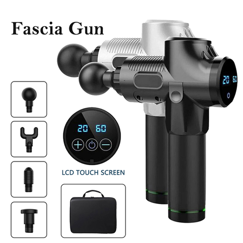 LCD Display Body Massage Gun Exercising Muscle Electric Massager Gun head Massager for Neck and Back Vibrator Slimming Shaping ► Photo 1/1