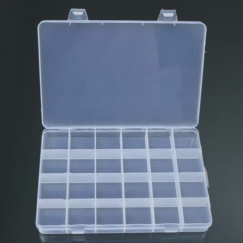 24 compartments plastic transparent storage box jewelry bead storage box craft storage box ► Photo 1/6