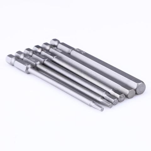 6pcs 100mm Length 1/4 Inch Hex Shank Magnetic Hexagon Head Screwdriver Bit Set H2.5 H3 H4 H5 H6 H8 Drill 1 Screwdriver ► Photo 1/6