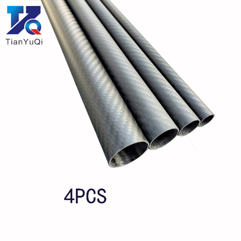 4PCS Twill Matte 3K Carbon fiber circular tube Length 500mm high hardness OD 8mm 10mm 12mm 16mm 20mm  25mm 30mm ► Photo 1/4