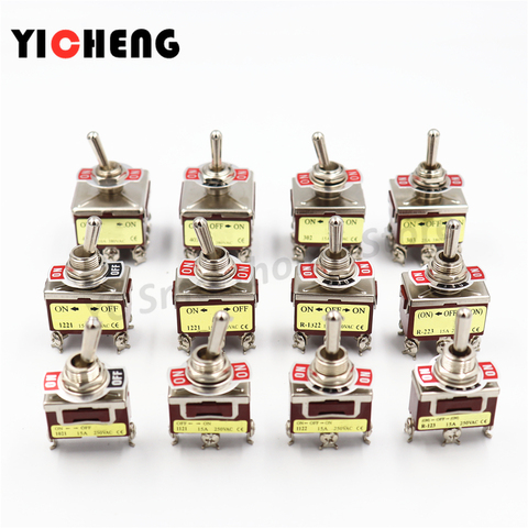 1Pcs High quality 12mm toggle switch handle switch momentary toggle /Self-locking toggle Copper feet flame retardant shell SPDT ► Photo 1/4