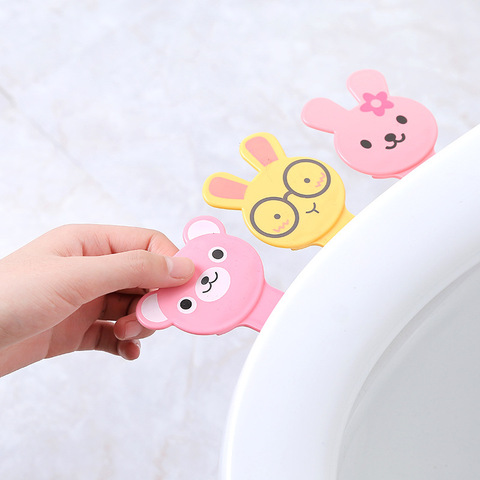 Cartoon Cover Lifter Toilet Seat Handle Bathroom Lid Cover Toilet Bowl Seat Lift Handle Bathroom Toilet Seat Holder Accessories ► Photo 1/5